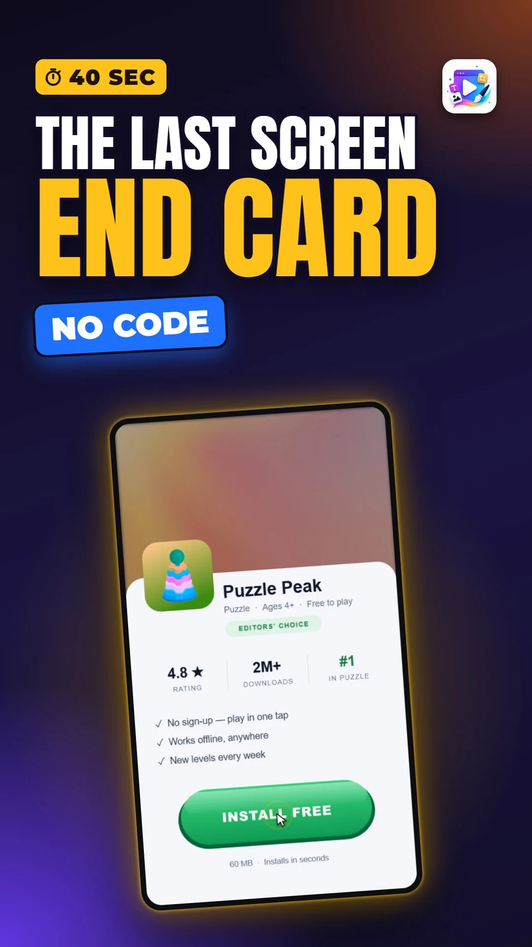 The Last Screen of Your Ad Gets the Install — video thumbnail