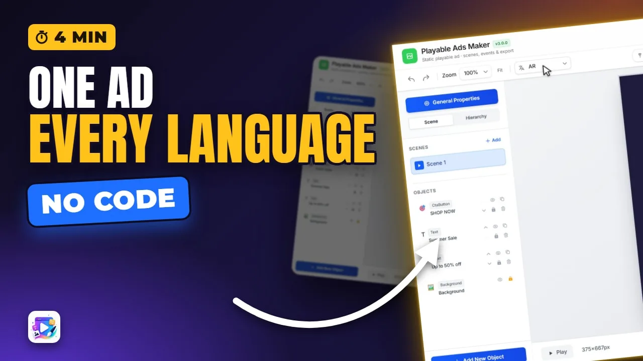 Localize a Playable Ad: Translations, CSV Import and Right-to-Left — video thumbnail