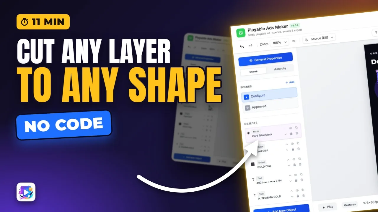 Masks in Playable Ads: Cut Any Layer to Any Shape (No Code) — video thumbnail