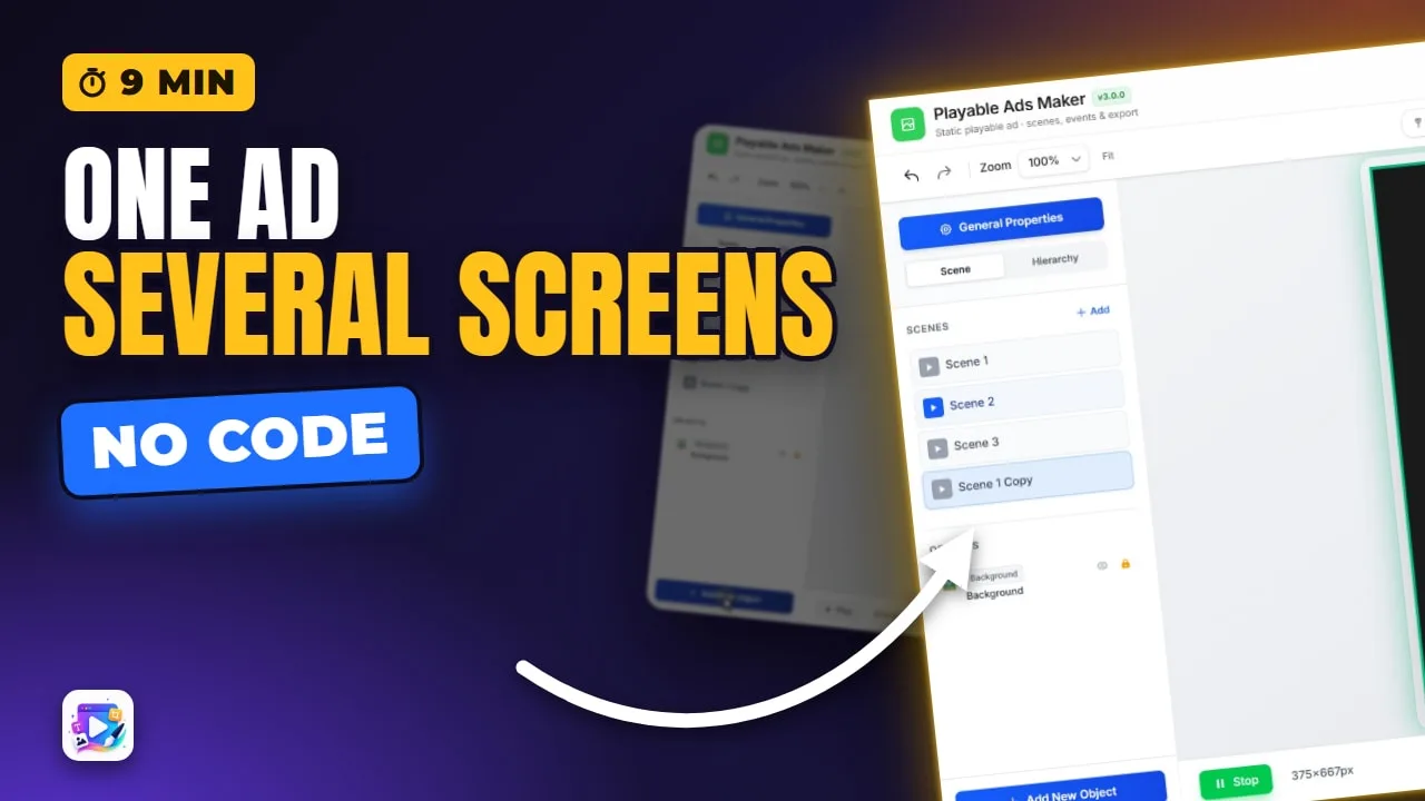 Multi-Scene Playable Ads: Branching and End Cards (No Code) — video thumbnail