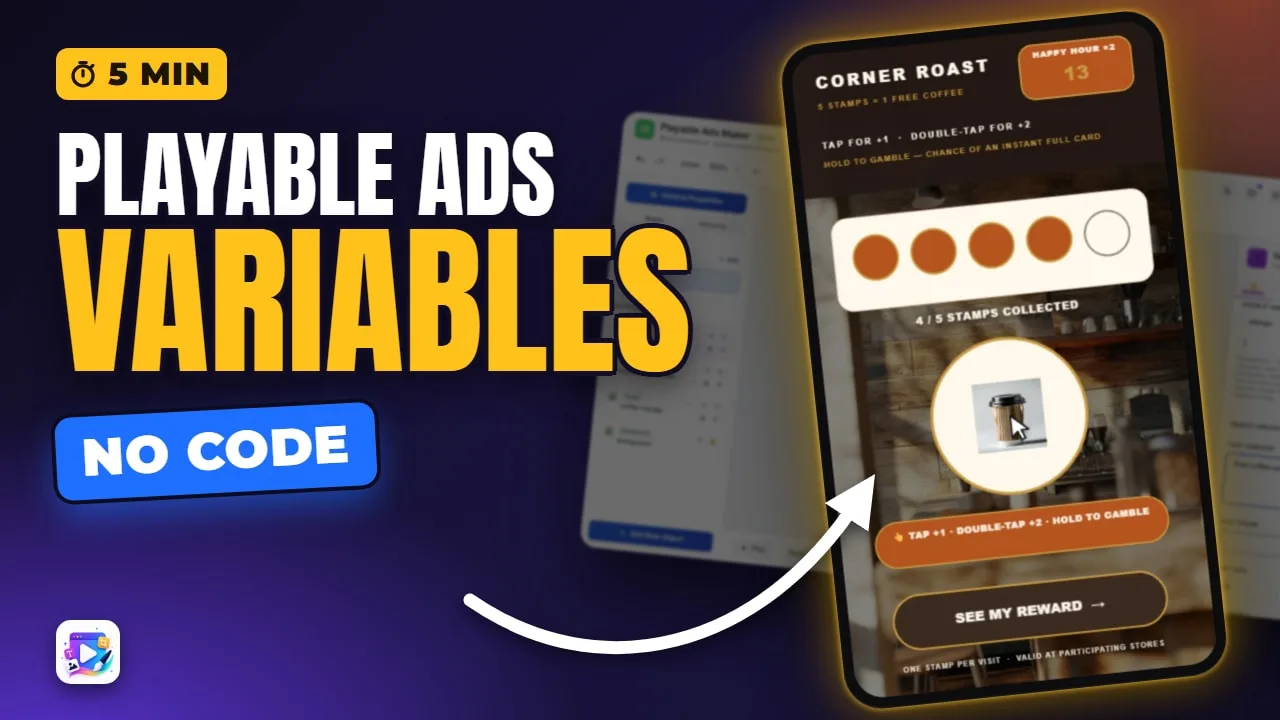 Playable Ad Variables: Counters, Conditions and Show If (No Code) — video thumbnail
