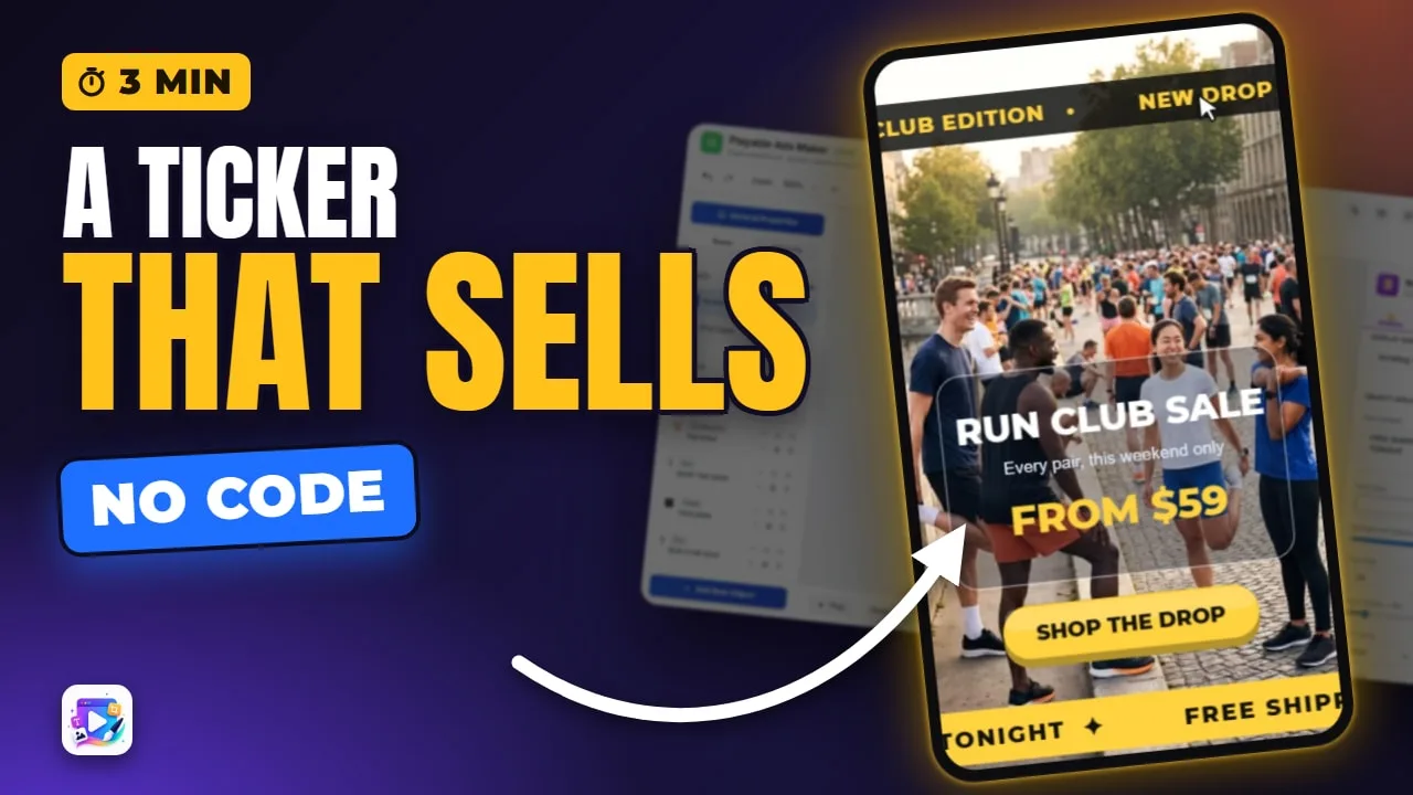 Scrolling Text Tickers in Playable Ads (No Code) — video thumbnail